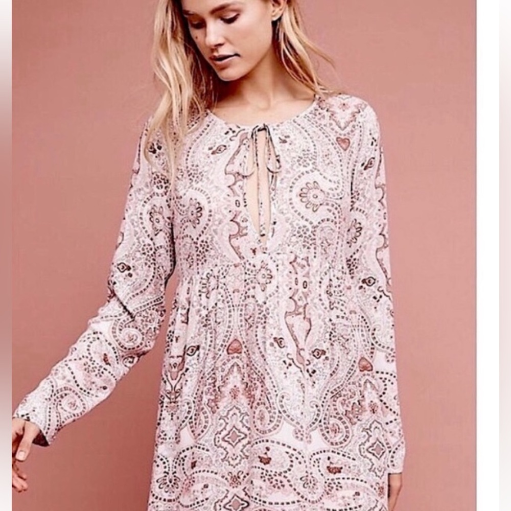 Anthropologie Lilka Chemise Lounge Dress | Paisley | Small NWT